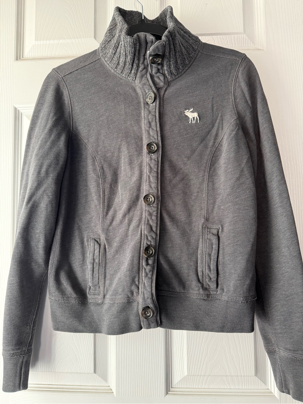 Abercrombie & Fitch Jacket Vintage Y2K Large Gray Bella Swan